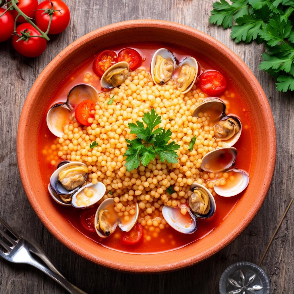 Ricetta Fregola Sarda con Arselle — Primi Piatti