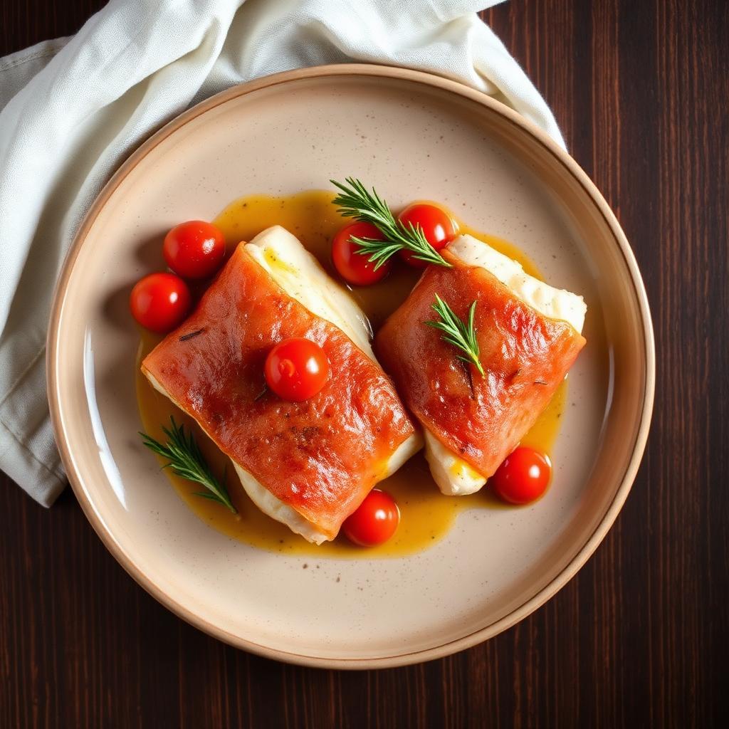 Ricetta Code di Rana Pescatrice in Pancetta — Secondi di Pesce