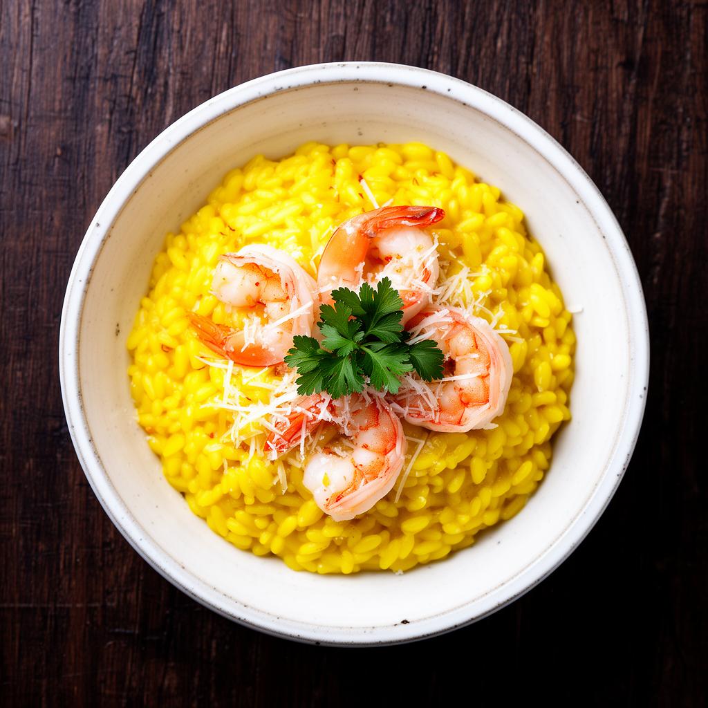 Ricetta Risotto Gamberi e Zafferano — Primi Piatti