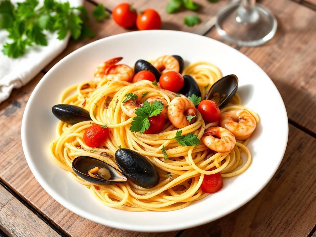 Ricetta Spaghetti ai Frutti di Mare — Primi Piatti