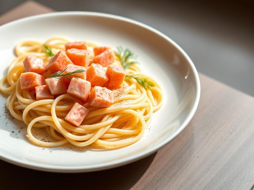 Ricetta Tagliolini al Salmone e Panna — Primi Piatti